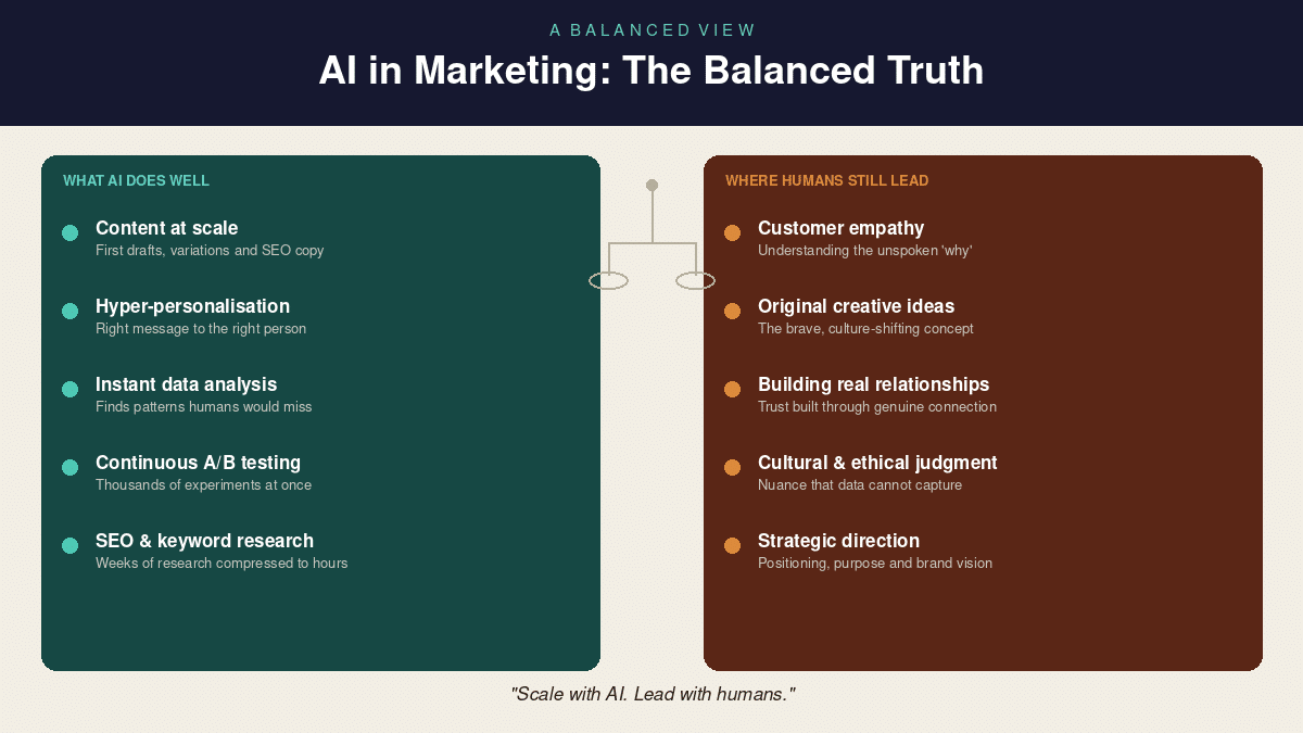 What AI Can — and Cannot — Do for Your Marketing: A Balanced View